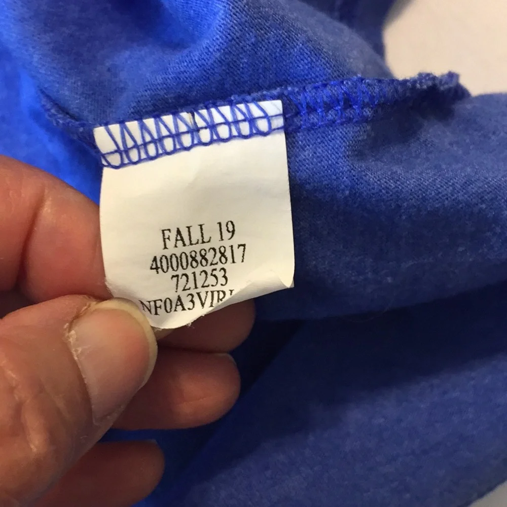 The North Face Blue Spell Out Tee T-shirt Size Medium